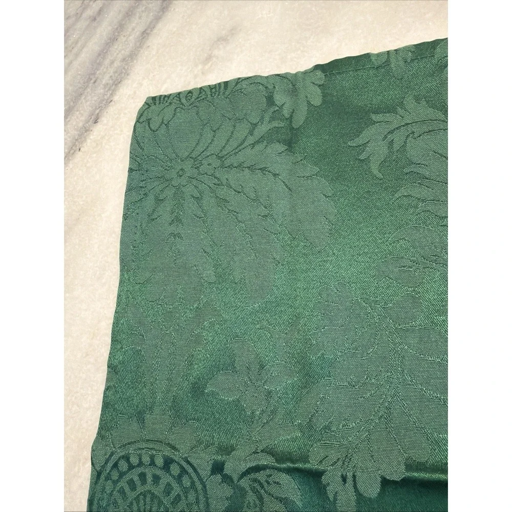 Vintage Set Of 8 MARTHA STEWART Everyday Green Damask 19x19in Napkins~2007 GWB1